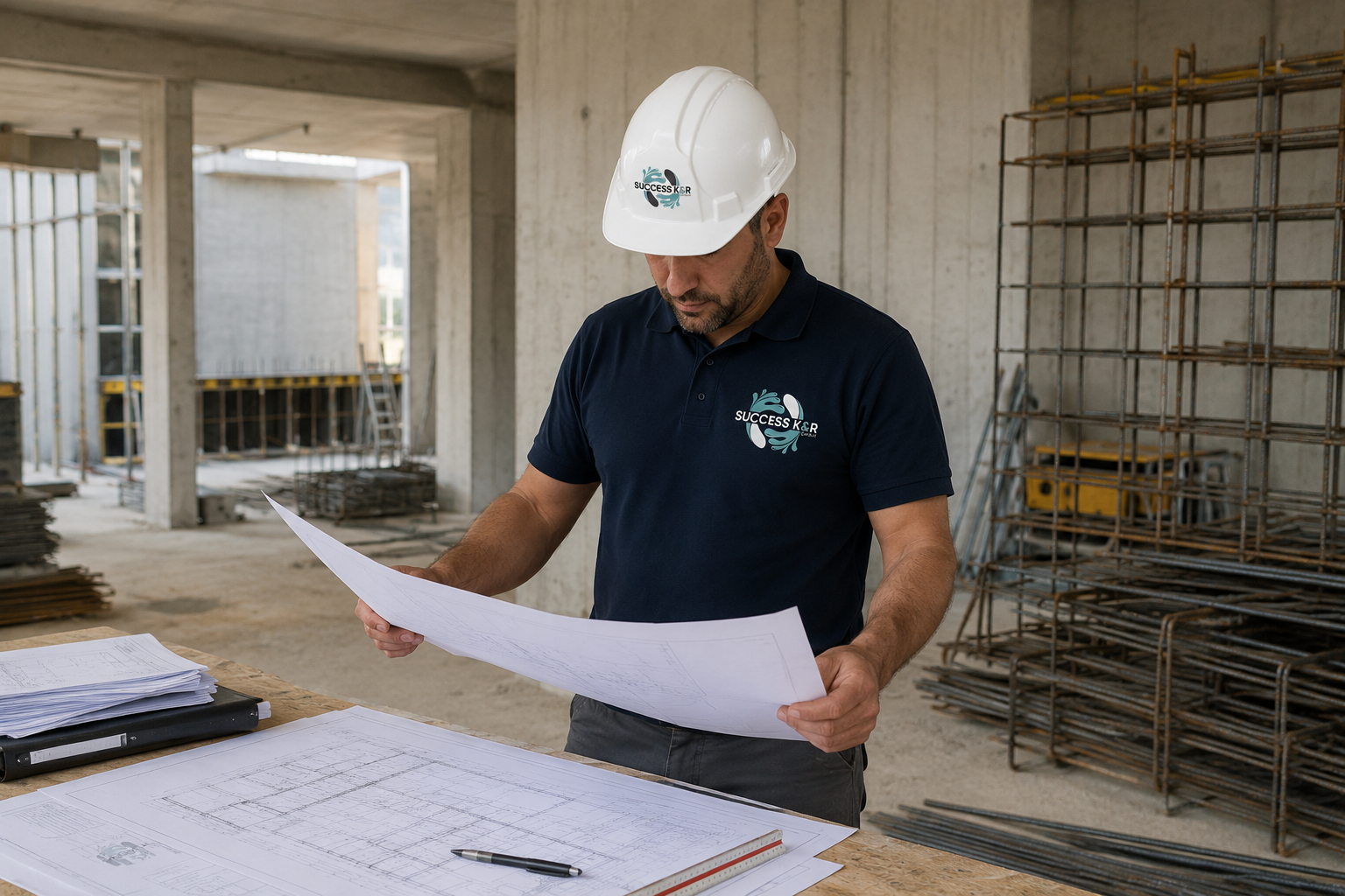 Einsatzbereiche von Success K&R GmbH – Bewehrungsplan und Planlesen auf der Baustelle